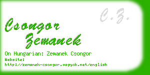 csongor zemanek business card